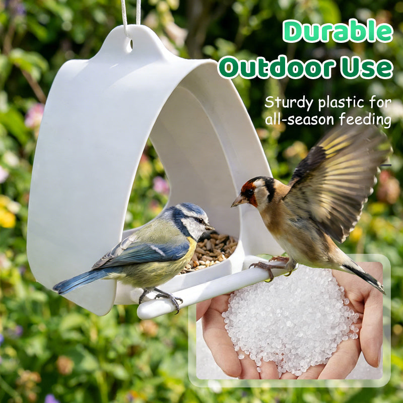 Modern Arenzza hanging bird feeder with elegant design, suitable for outdoor gardens, showcasing its durable, upgraded tools and garden features.