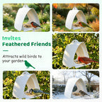 Arenzza modern hanging bird feeder with elegant design, designed for outdoor gardens, made of durable materials for bird feeding.