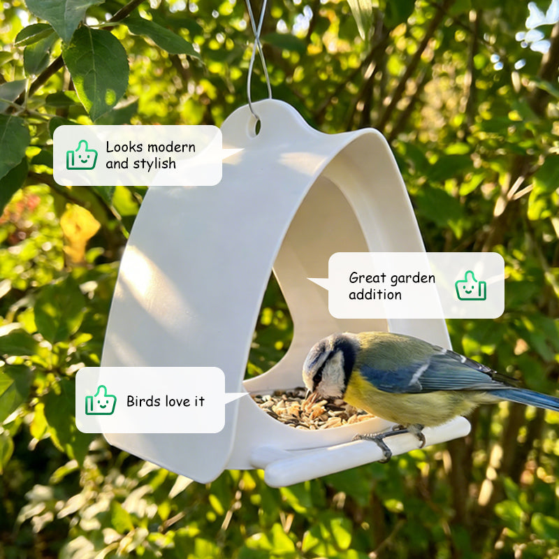 Modern Arenzza hanging bird feeder with elegant design, suitable for outdoor gardens, showcasing the upgraded tools and quality craftsmanship.