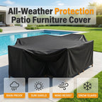 Arenzza outdoor dust-proof and water-resistant furniture cover in heavy-duty fabric, windproof, all-weather protection for garden furniture.