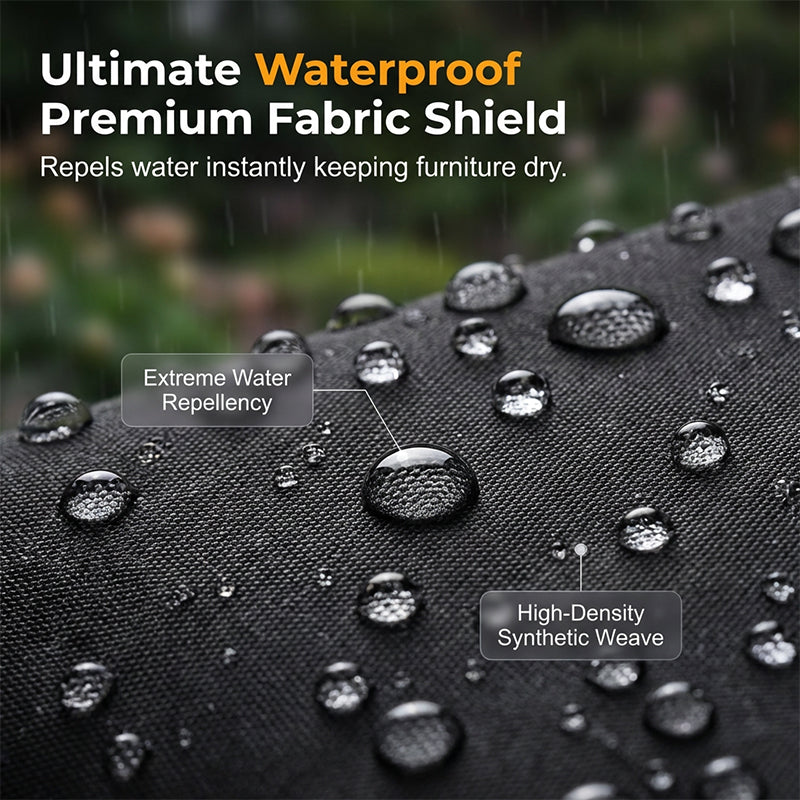 Arenzza outdoor dust-proof and water-resistant furniture cover in heavy-duty fabric, windproof and all-weather protection for garden furniture