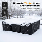 Arenzza outdoor dust-proof and water-resistant furniture cover protecting patio furniture from weather elements.