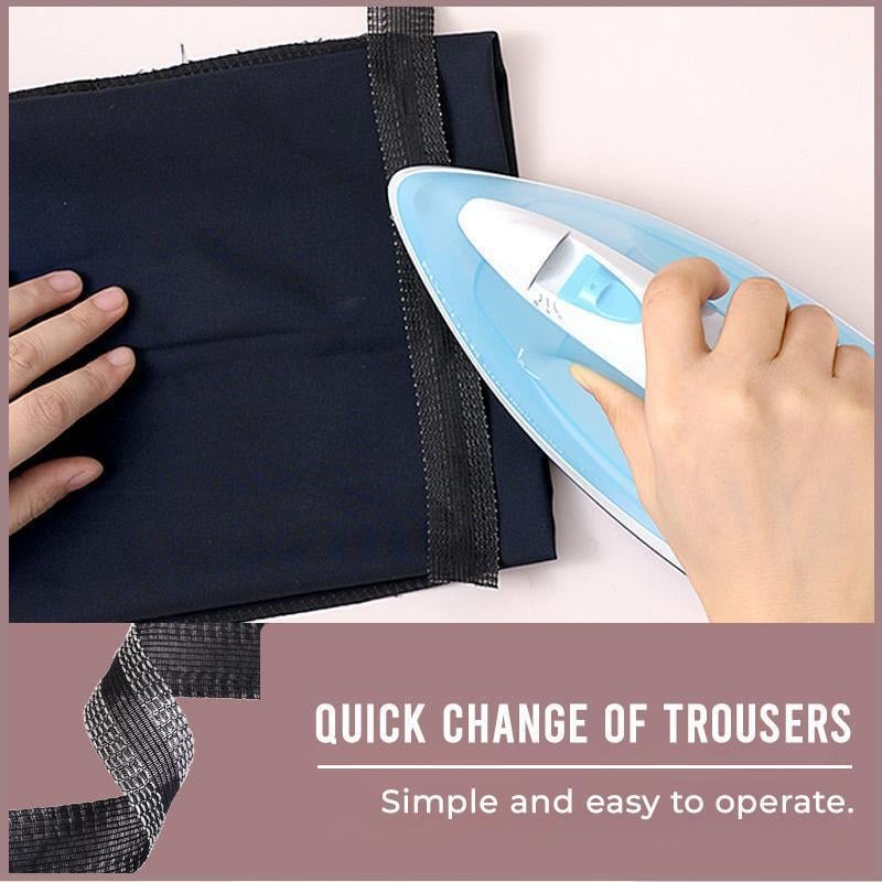 Arenzza tools for shortening pants edges, featuring a close-up of the garden and tailoring tool in a workshop setting.