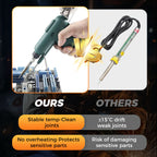 Arenzza 80W electric soldering iron with a metal tip, ready for precision soldering tasks, shown with a cord and trigger button.