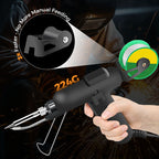 Arenzza 80W electric soldering iron with a metal tip, black handle, and cord for precision soldering in tools and garden applications.