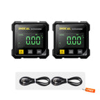 Arenzza 4-side magnetic digital angle gauge with laser precision, showing digital display on a tool used for woodworking and construction.