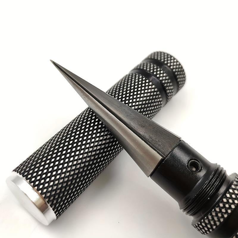 Arenzza multipurpose manual hole punch tool for tools and garden, showing the metal punch head and ergonomic handle.