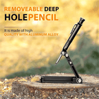 Arenzza multifunctional construction pencil tool with various tips for marking and measuring on a worksite.