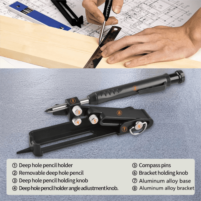 Arenzza multifunctional construction pencil tool for tools and garden, featuring multiple tools integrated into a compact design.