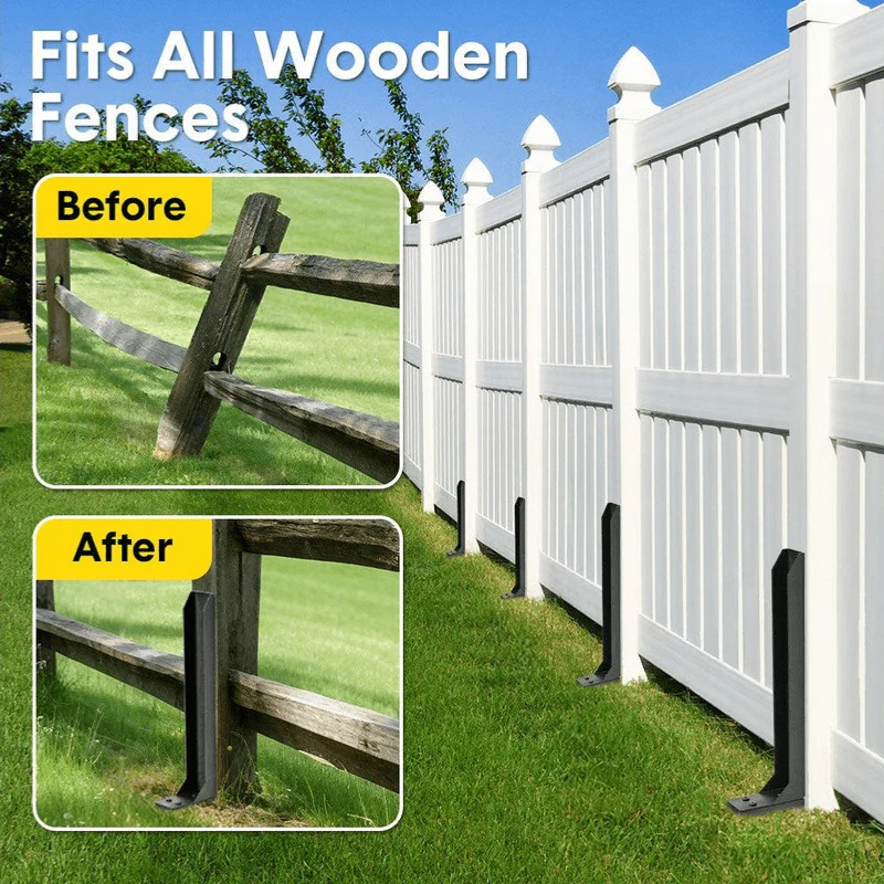 Arenzza Heavy-Duty Fence Post Repair Kit with rustproof tools and sturdy components for fixing loose or broken fence posts.