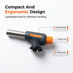 Arenzza Portable Multi-Function Butane Torch for tools and garden use, with adjustable flame and ergonomic handle.