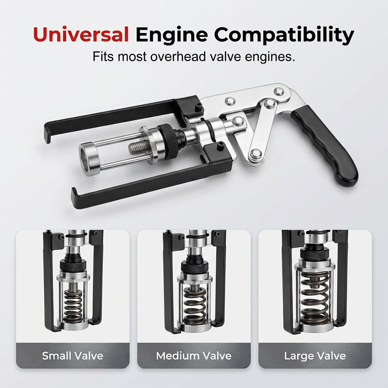 Arenzza adjustable valve spring compressor pliers for engine repair, featuring ergonomic handles and spring-loaded jaws.