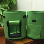 Arenzza fabric potato grow bag with harvest window, flexible gardening tool for growing potatoes in a breathable, durable container.