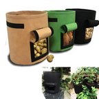 Aarenza fabric potato grow bag with harvest window for easy harvesting, designed for gardening and vegetable cultivation.