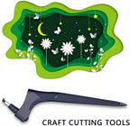 Arenzza craft cutting tools set with precision blades for arts and crafts projects, displayed on a white background.