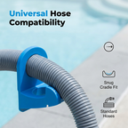 Arenzza above ground pool pipe holder made of durable tools and garden material, designed to secure pool pipes in place.