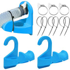Arenzza above ground pool pipe holder tool in black, designed for secure and organized pool piping in garden and backyard setups.
