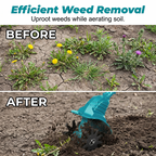 Arenzza cordless electric tiller with adjustable handle, heavy-duty blades, and long battery life for soil loosening and gardening.