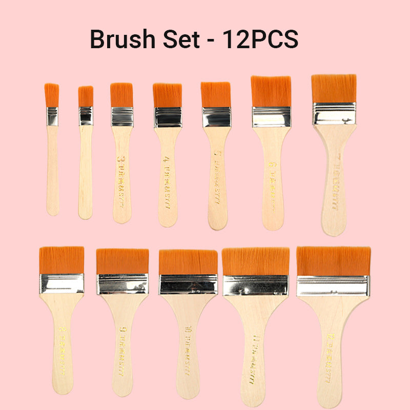 Arenzza Chip Paint Brush Set with multiple brushes for paints, stains, varnishes, and glues, perfect for tools and garden projects.