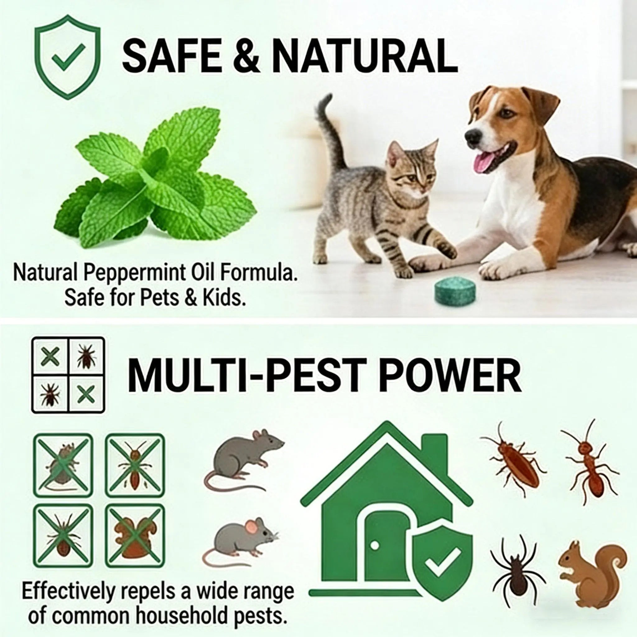 Arenzza all-pest repellent tool for indoor and outdoor use, safe for pets and wildlife, no poisons, effective pest control.