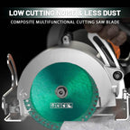 Arenzza composite multifunctional cutting saw blade for tools and garden use, shown in a close-up view with sharp teeth.