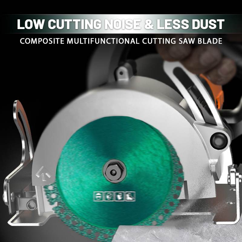 Arenzza composite multifunctional cutting saw blade for tools and garden use, shown in a close-up view with sharp teeth.