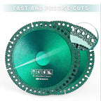 Arenzza composite multifunctional cutting saw blade for tools and garden use, shown in close-up with sharp cutting edges.