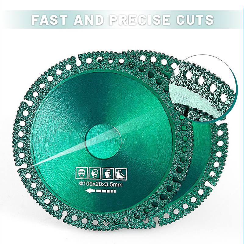 Arenzza composite multifunctional cutting saw blade for tools and garden use, shown in close-up with sharp cutting edges.