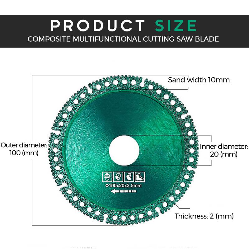 Arenzza composite multifunctional cutting saw blade for tools and garden use, shown with sharp edges and sturdy construction.