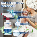 Arenzza anti-mildew cleaning foam spray in a white bottle with a spray nozzle, designed for mold removal and cleaning.