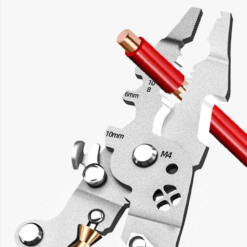 Arenzza multifunctional foldable wire stripping scissors with electrical testing features, perfect for tools and garden applications.