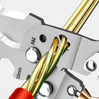 Arenzza multifunctional foldable wire stripping scissors with electrical testing, featuring a compact design and safety handles.