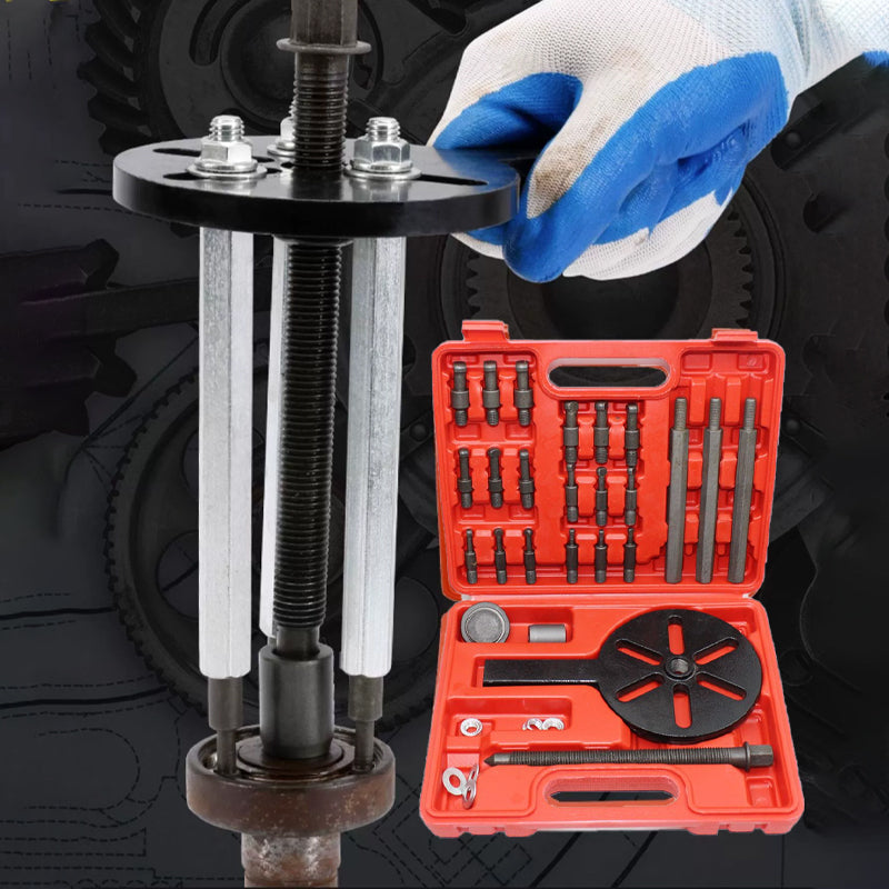 Arenzza internal bearing removal puller tool for tools and garden applications, showing a metal tool with handles and a gear-like component.