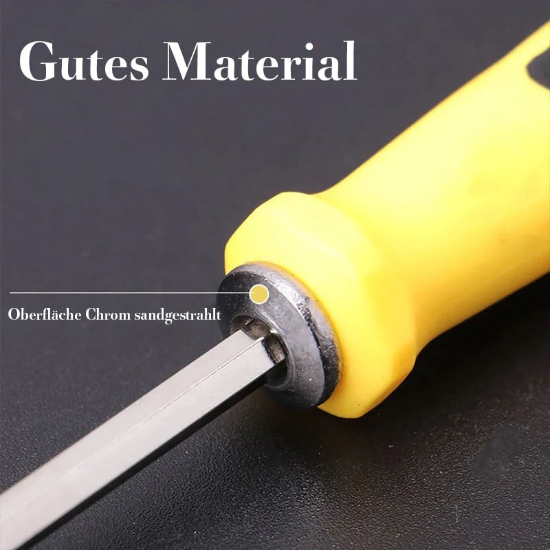 Arenzza multifunction screwdriver set with various screwdriver heads arranged in a compact tool case, ideal for home repair and DIY projects.