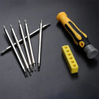Arenzza multifunction screwdriver set with various screwdriver heads and tools, perfect for household repairs and DIY projects.