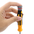 Arenzza multifunction screwdriver set with various screwdriver heads and tools, displayed on a white background.