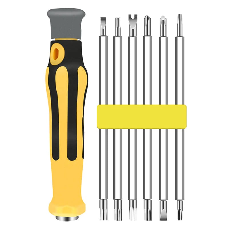 Arenzza multifunction screwdriver set with various screwdrivers and tools, ideal for household repairs and DIY projects.
