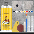Arenzza multifunctional tile and stone crack repair kit with tools for repairing cracks in tiles and stones.