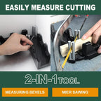 Arenzza 2-in-1 measuring and miter saw tool for precise cuts, featuring a sturdy handle and adjustable components.