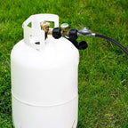 Arenzza propane level indicator for 5-20lb tanks, showing a clear gauge to monitor propane levels in tools and garden tanks.