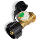 Arenzza propane level indicator for 5-20lb tanks, showing a clear gauge with easy-to-read measurement marks for tools and garden use.