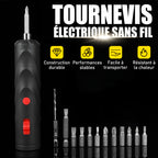 Aarenza cordless electric screwdriver with ergonomic handle and adjustable speed settings, perfect for home tools and DIY projects.