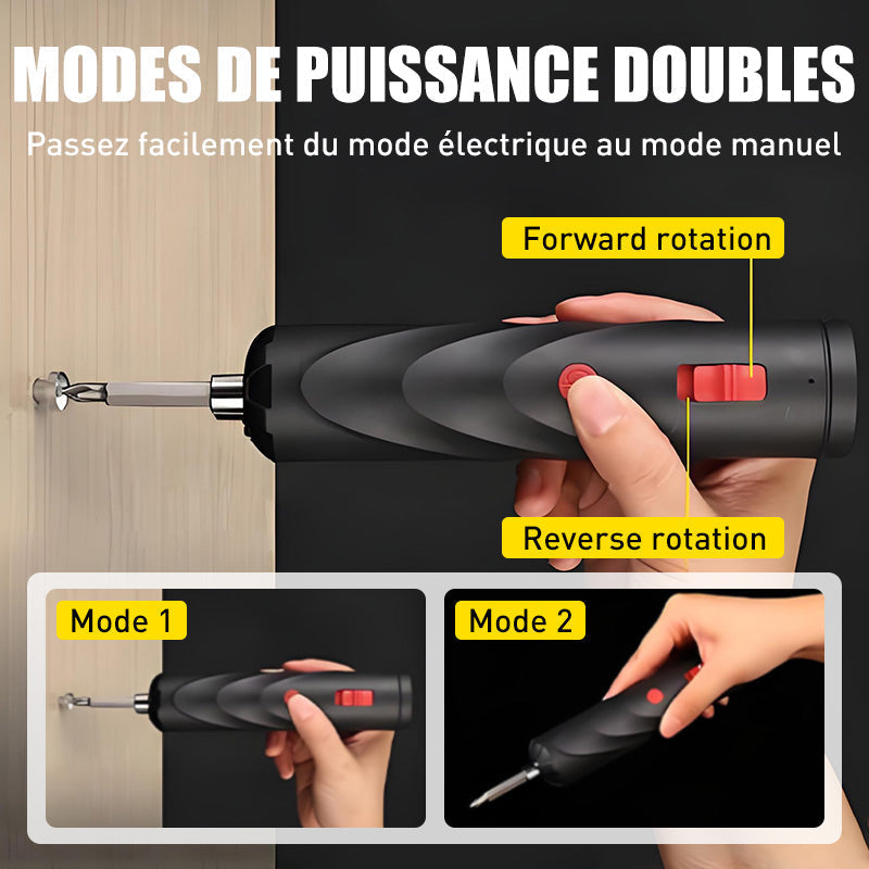 Arenzza cordless electric screwdriver with ergonomic grip and battery pack, ideal for tools and garden DIY projects.