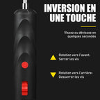 Arenzza cordless electric screwdriver with ergonomic handle and rechargeable battery, suitable for home tools and garden projects.