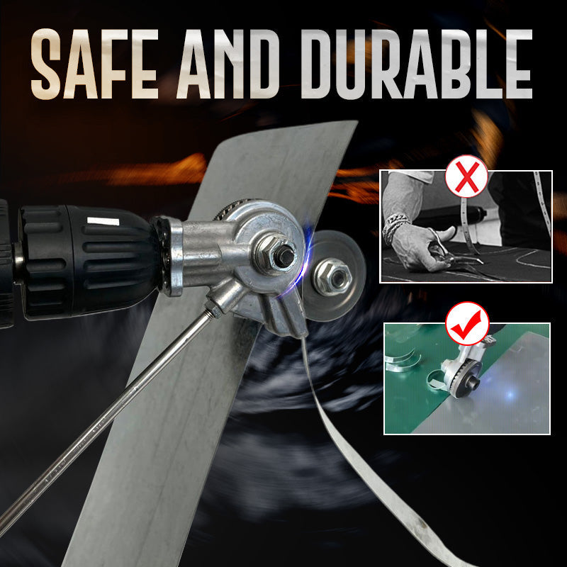 Arenzza electric drill plate cutter with metal gear, compact design, and safety features for precise cutting in tools and garden projects.