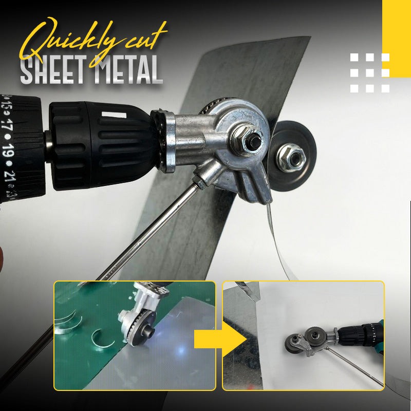 Arenzza electric drill plate cutter with metal gear, compact, lightweight, and safe for precise cutting in tools and garden projects.