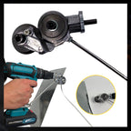 Arenzza electric drill plate cutter with metal gear, lightweight and safe for precise cutting in tools and garden projects.