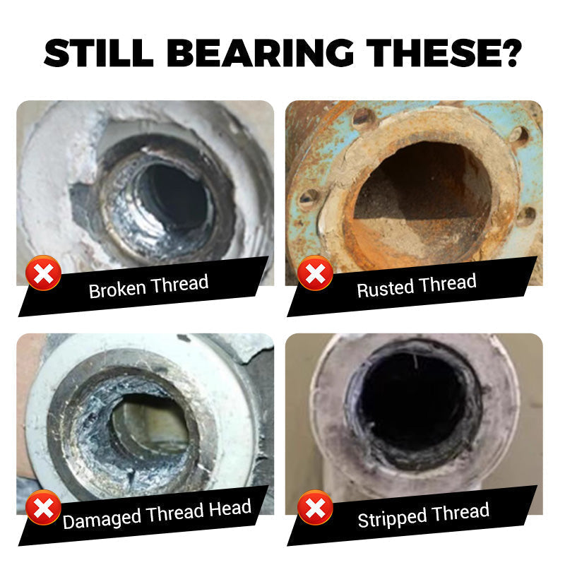 Arenzza multifunctional broken pipe extractor tool for plumbing repairs, shown with its various attachments and sturdy construction.