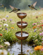 Arenzza Rain Catcher metal garden ornament supporting plants, designed for tools and garden use in outdoor garden settings.