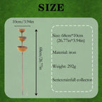 Arenzza Rain Catcher metal garden ornament with bird design, used as a plant support in the garden.